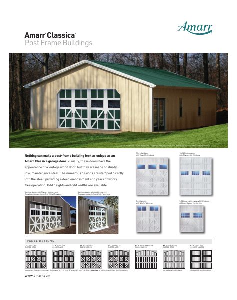 Amarr — Amarr Classica — Post Frame Buildings Brochure (B647) (catalog cover)