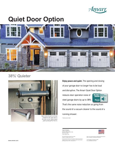 Amarr — Amarr Quiet Door Options Brochure (B683) (catalog cover)