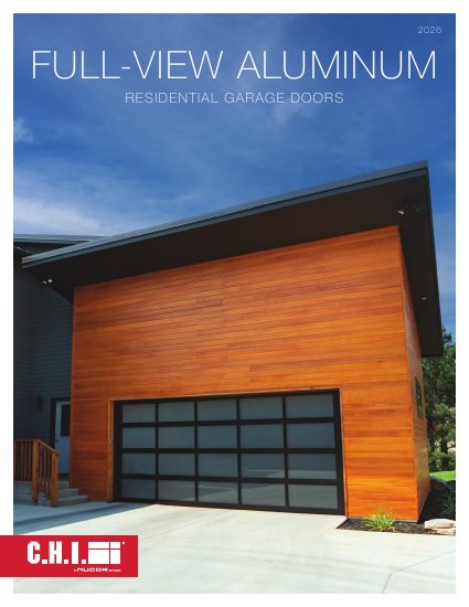 C.H.I. Overhead Doors — Full-View Aluminum Residential Brochure (catalog cover)