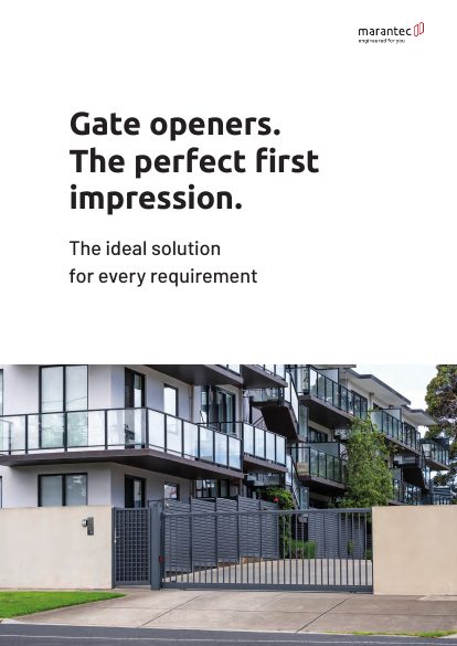 Marantec America Corporation — Marantec Gate Openers Brochure 2025 (catalog cover)