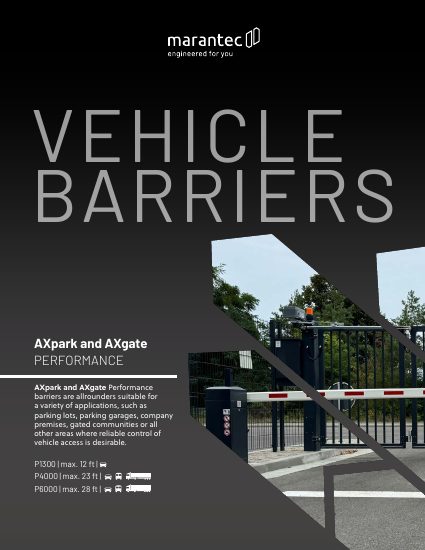 Marantec America Corporation — Marantec Vehicle Barriers Brochure (Feb 2025) (catalog cover)