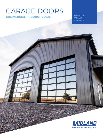 Midland Garage Door Mfg. Co. — Commercial Product Guide 2026 (catalog cover)