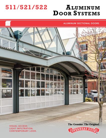 Overhead Door Corporation — Commercial Aluminum Door Systems Brochure (catalog cover)