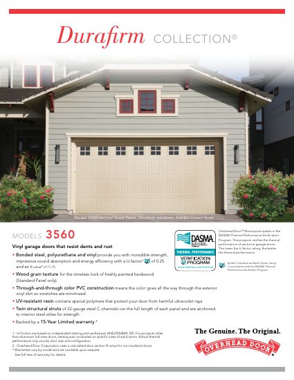 Overhead Door Corporation — Durafirm Collection Brochure (catalog cover)