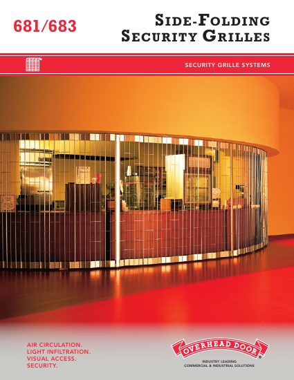 Overhead Door Corporation — Security Grilles Models 681/683 Brochure (catalog cover)