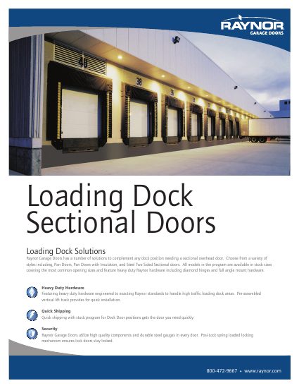 Raynor Garage Doors — Sectional Loading Dock Doors Brochure (catalog cover)