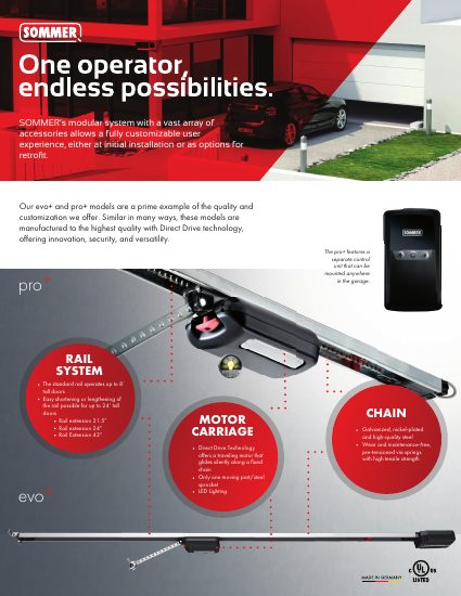 SOMMER USA Inc. — Pro + Evo Brochure 2025 (catalog cover)